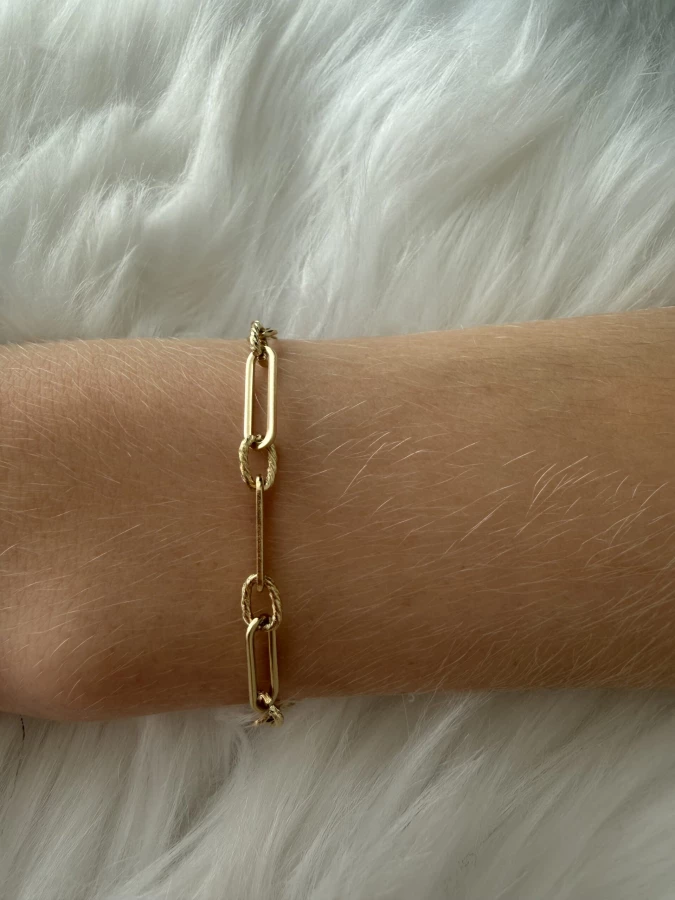 Bracelet doré chaine grosse maille Nakupenda