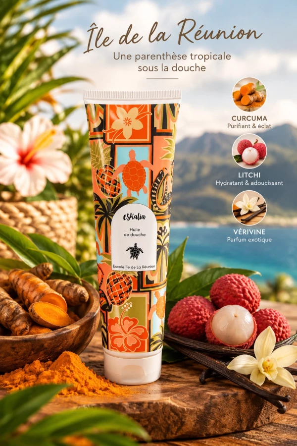 Huile de Douche Île de la Réunion Eskalia 100ml
